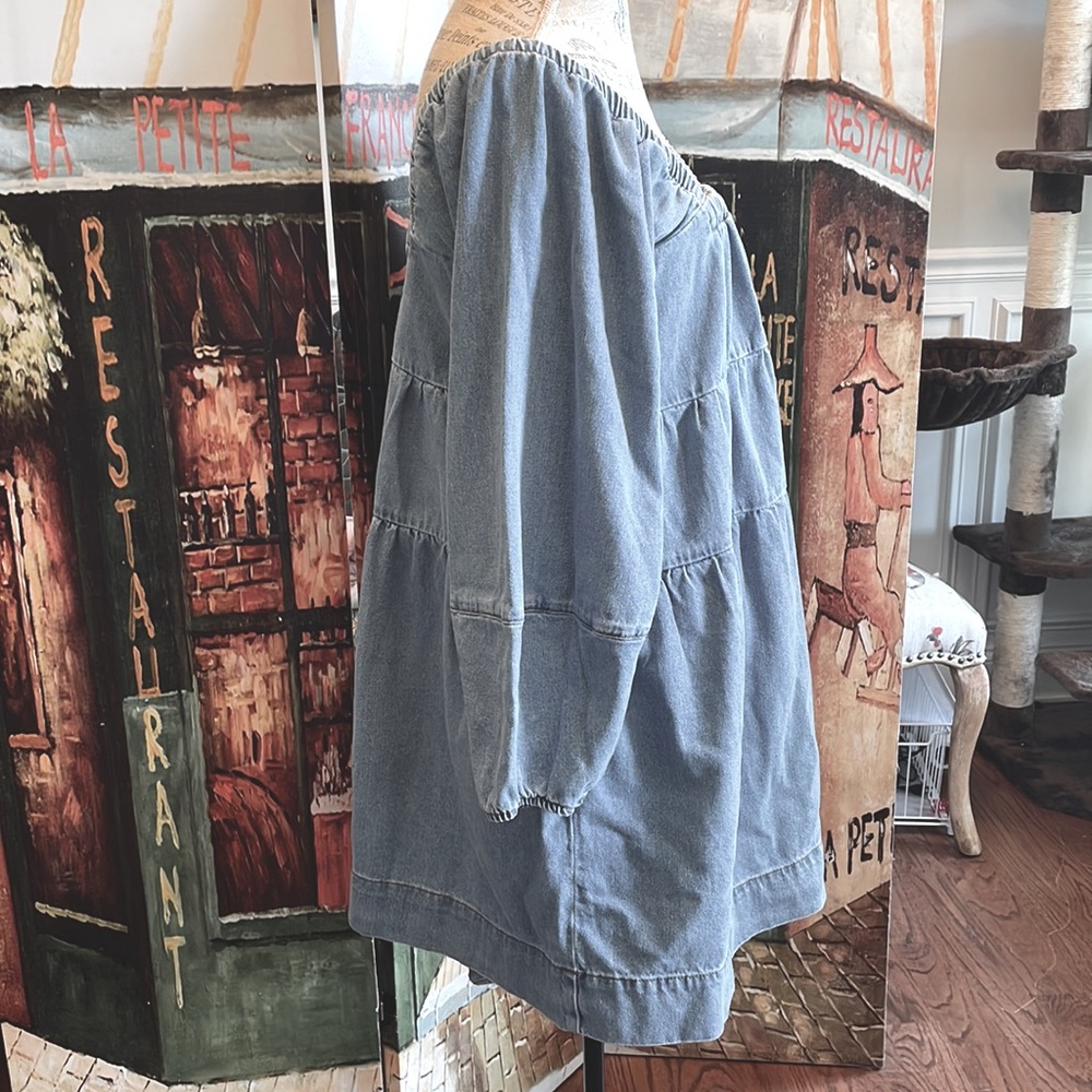 Free People Light Blue Denim Mini Dress - Picture 2 of 8
